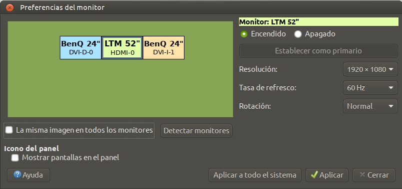 Reconfigurar monitores en LightDM